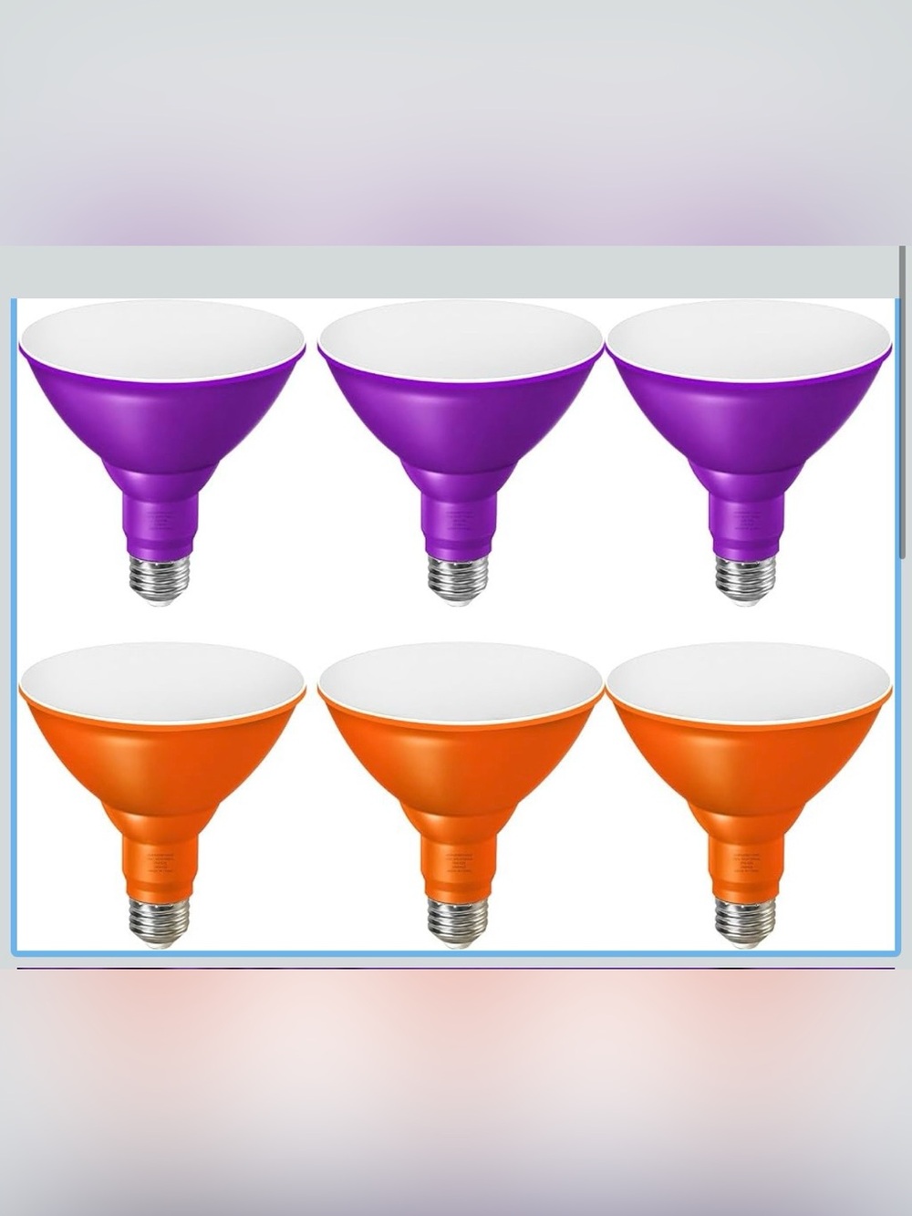 Colored PAR38 LED Bulb Pack - Purple & Orange